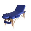 Kinefis Wood klappbarer Holztisch mit drei Abschnitten, 60 cm breit und abgerundeten Kanten (blaue oder schwarze Farbe)